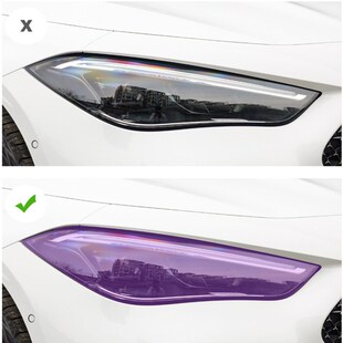 适用24款奔驰CLE2o60/CLS300光控变色大灯膜熏黑车灯贴膜黑化改装