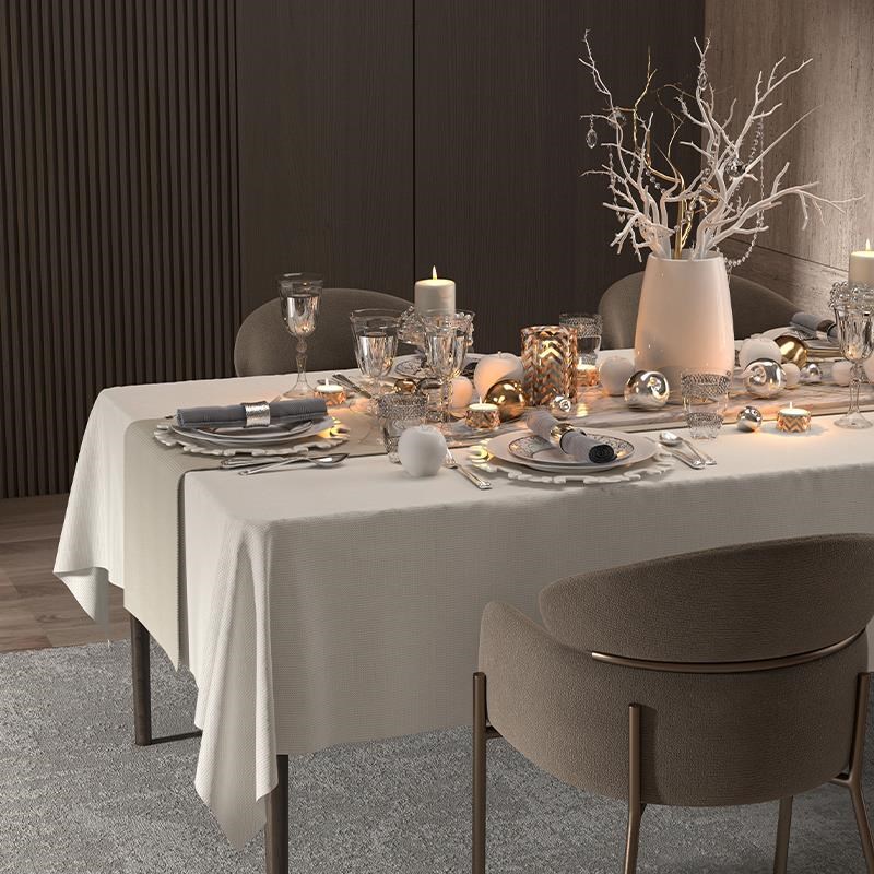 桌布轻奢高级g感现代简约餐厅岩板餐桌茶几防水台布定制logo