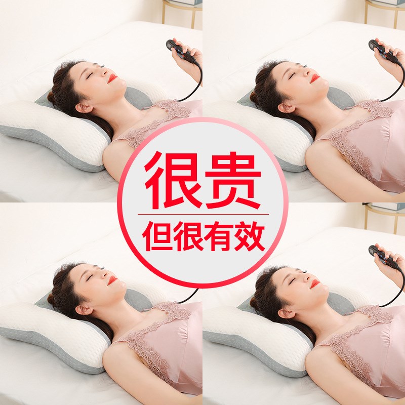 颈椎按摩器家用多功能气囊t牵引护颈电动加热揉捏颈部腰部按摩枕