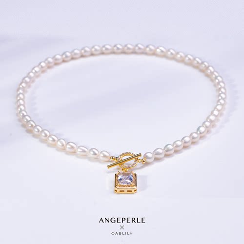 【甜馨专享】天使之泪无核淡水珍珠美人泪米珠时尚款项链5-6mm