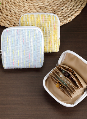 手串收纳包文玩便携大容量戒指吊坠手链珠宝多层旅行便携式首饰袋