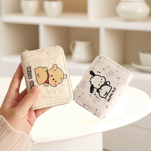 新款可爱卡通动漫卡包女小众大容量多卡位便携小巧零钱包学生党