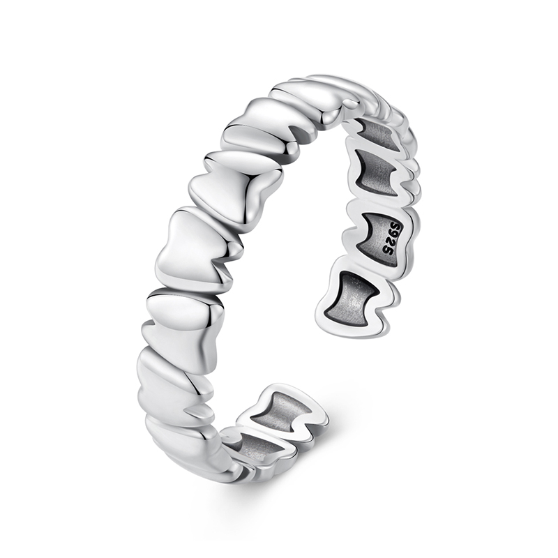 s925纯银开口戒指可调节