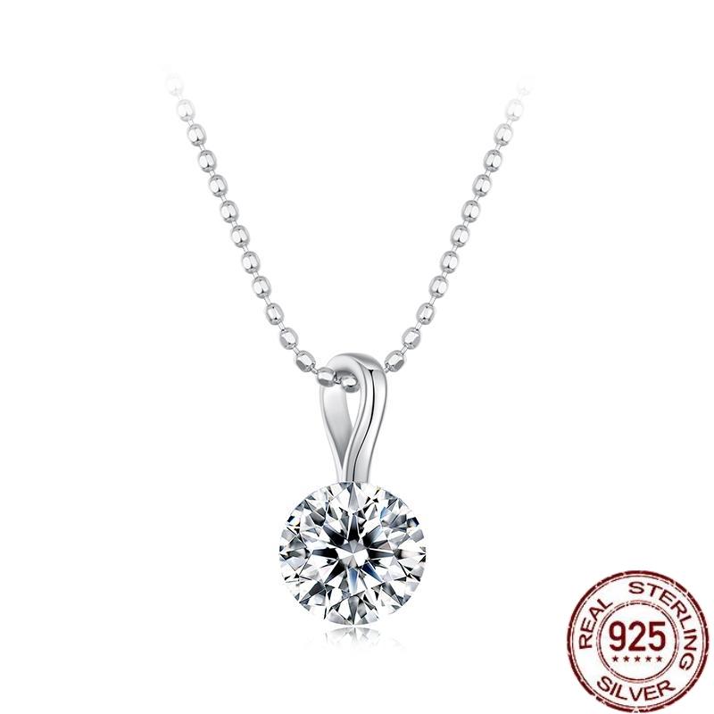 莫桑石项链s925银色轻奢优雅