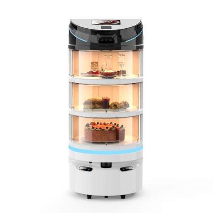 餐厅智能机器人服务员酒店上菜传菜婚礼火锅店配送机器人