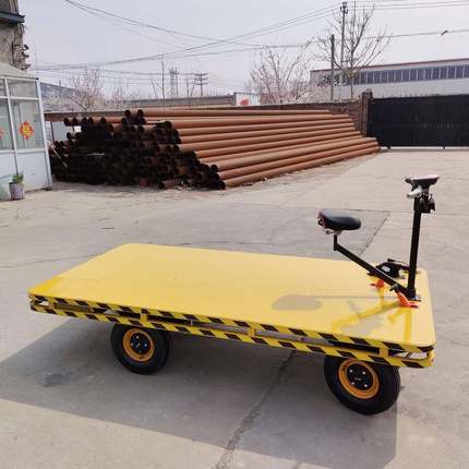 双粱四轮电动手推车拉货车小型电动平板搬运车手推车