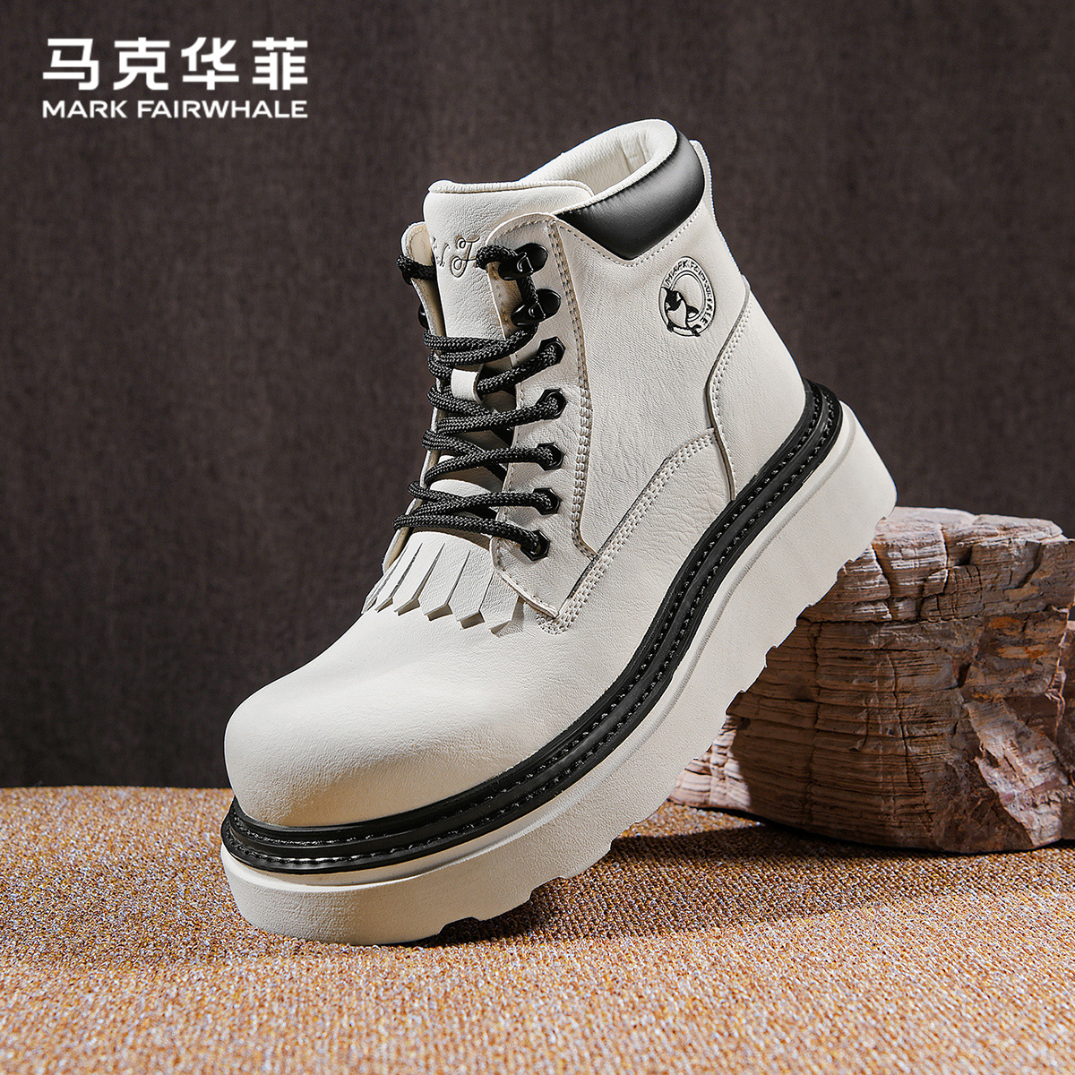 马克华菲官方旗舰潮流增高马丁靴