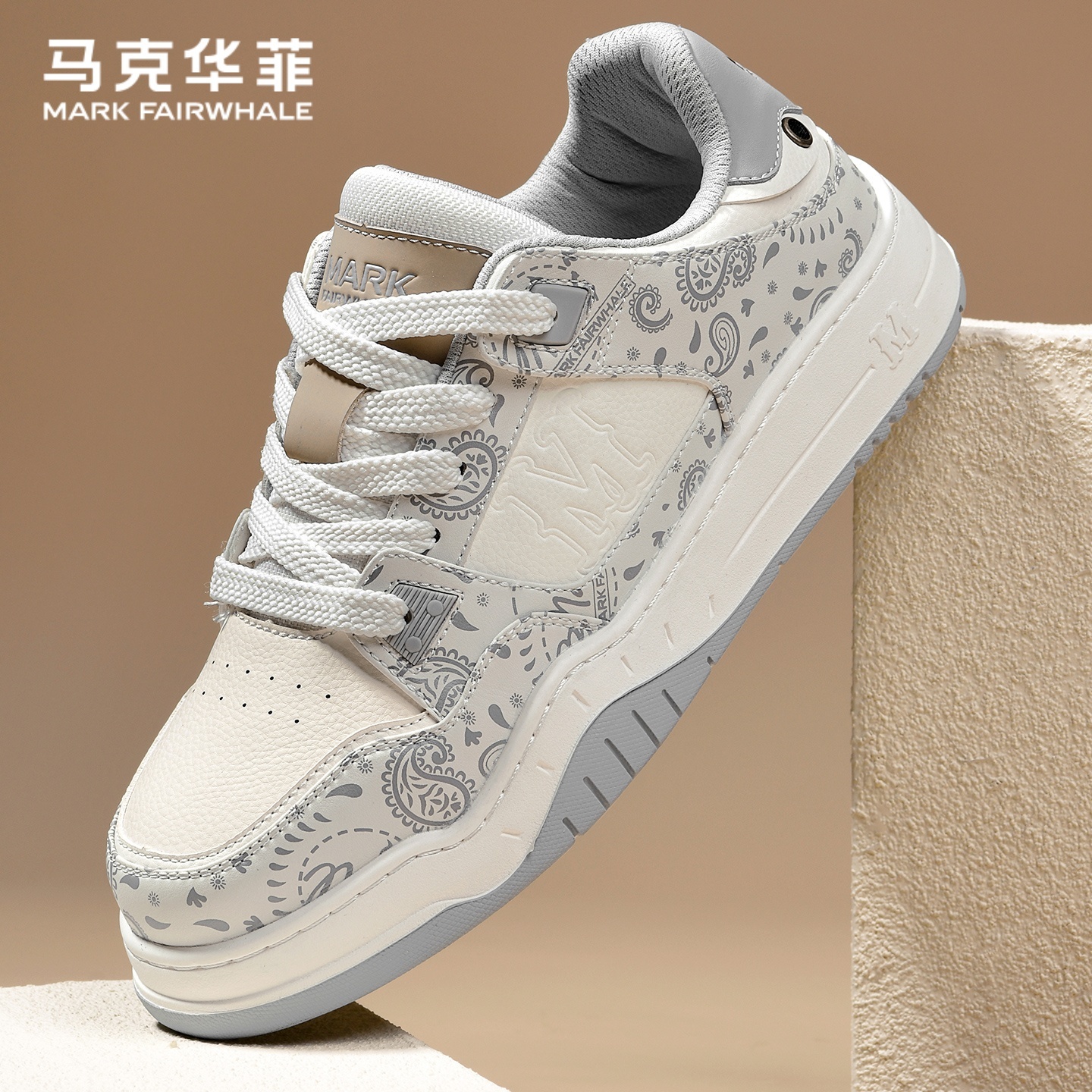 马克华菲官方旗舰男鞋软底小白鞋