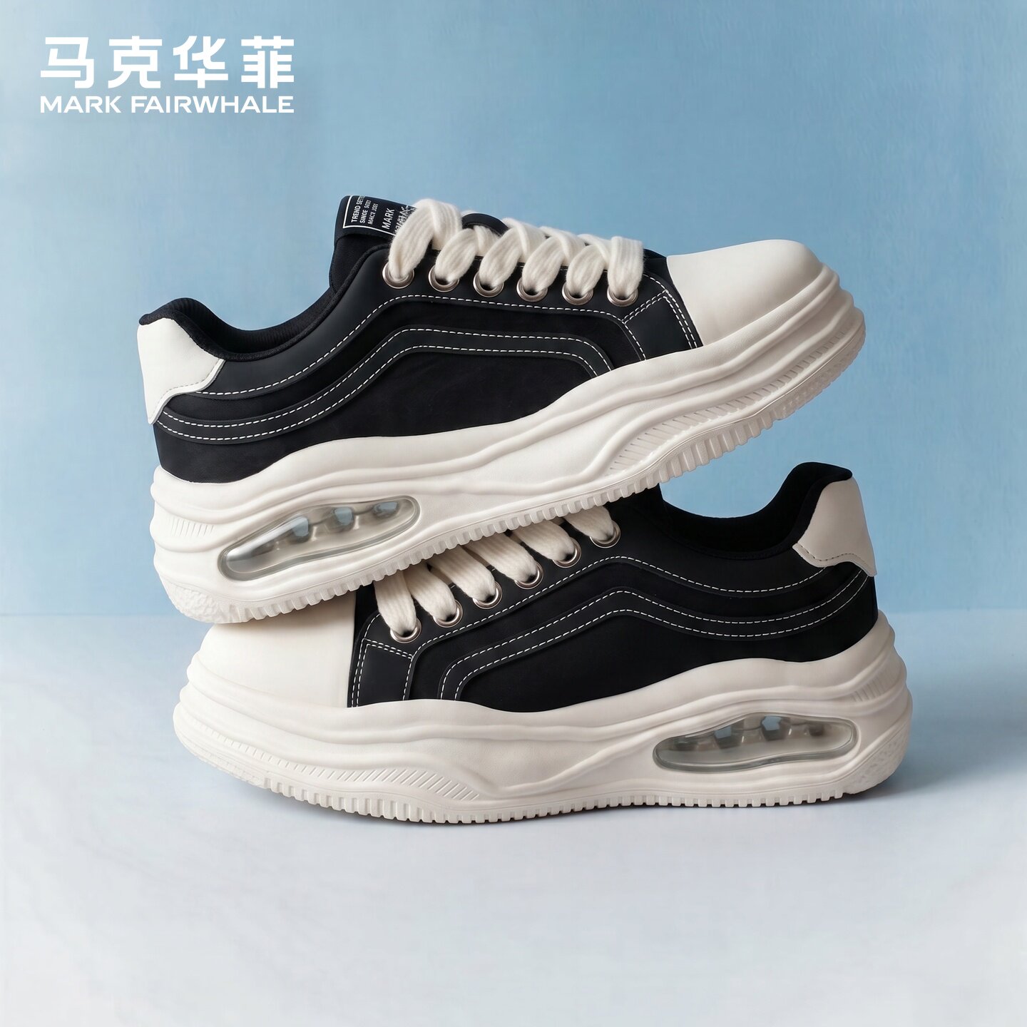 马克华菲官方旗舰男鞋增高休闲鞋图片