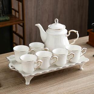 北欧简约茶具 杯子杯具陶瓷水杯茶杯冷水壶礼品 水具套装 家用客厅