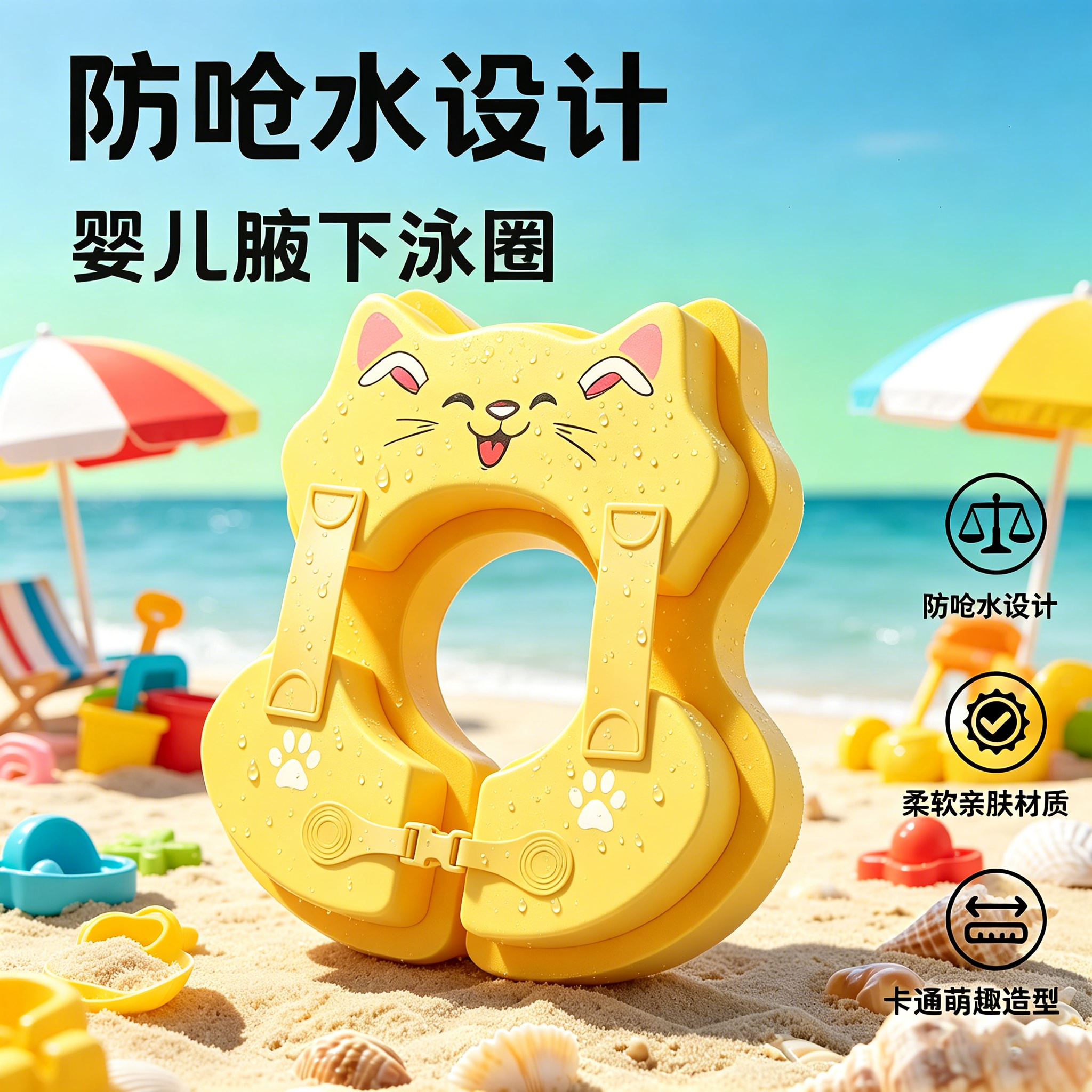 婴儿免充气游泳圈水上漂浮救生圈