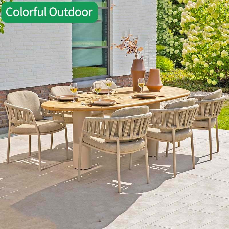 北欧户外藤编桌椅组合庭院花园售楼部设计师室外露台别墅休闲家具