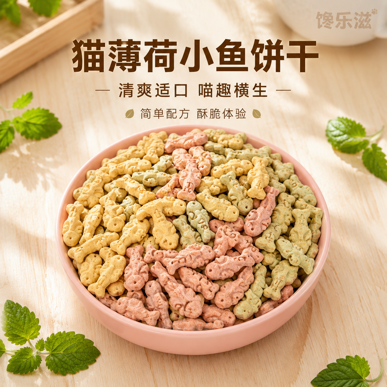 猫咪零食猫薄荷小鱼饼干猫咪磨牙喷香酥脆趣味互动猫咪小零食批发