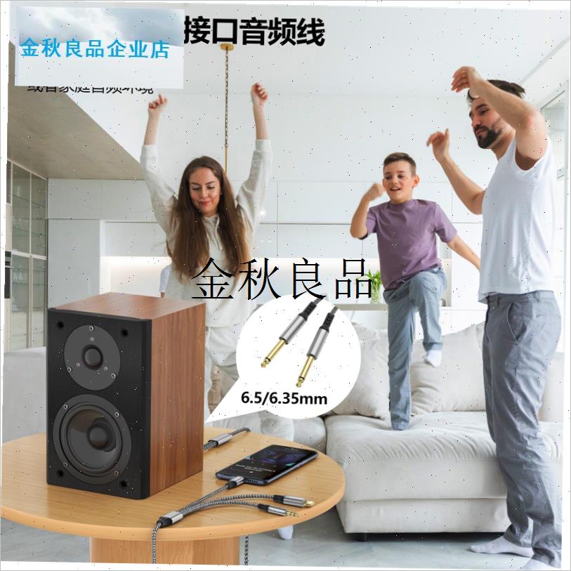 三合一转双6.5mm音频线适用苹果手机Typec连接功放V调音台音箱6.,