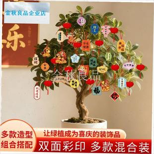 026马年新年挂树上的小灯笼挂饰F绿植装饰品过年氛围春节家里布.