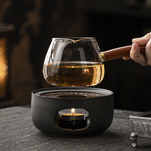 日式蜡烛煮茶炉套装温茶炉底座明火烤橘子炉热茶暖茶加热炉温茶器