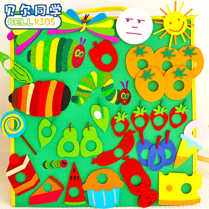 好饿的毛毛虫英语绘本毛毡教具