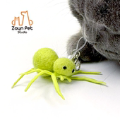 Zayn咱吖 昆虫逗猫小蜘蛛替换头小逗猫棒猫玩具带铃铛仿真昆虫