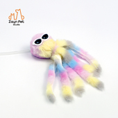 猫咪互动玩具 毛绒玩具带铃铛弹力十足 Zayn咱吖 章鱼弹簧逗猫棒