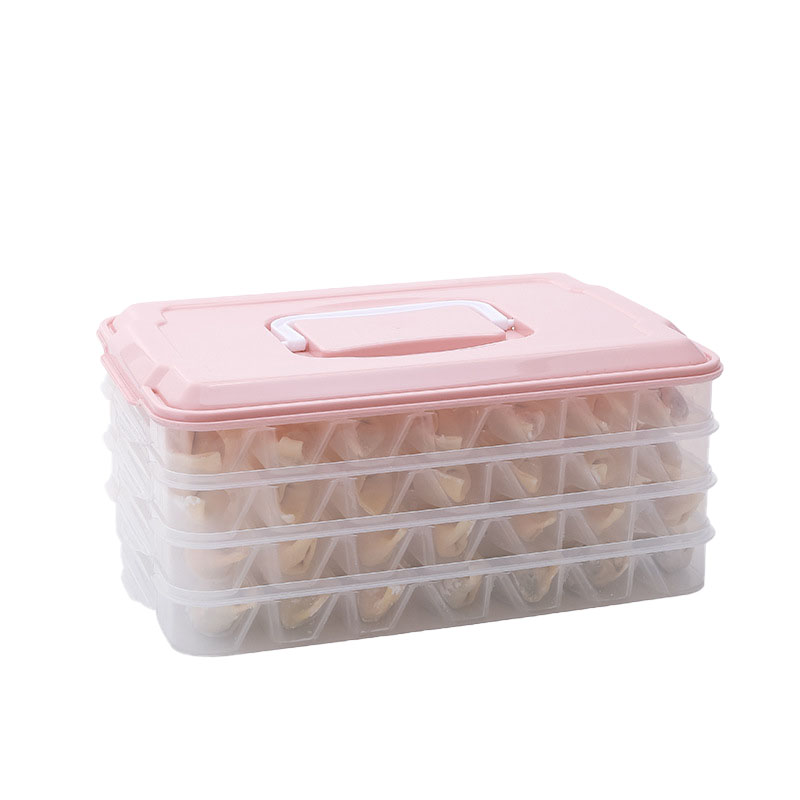 新品冻饺子盒专h用速冻水饺冷冻装馄饨冰箱用收纳盒多层分格盒子图片