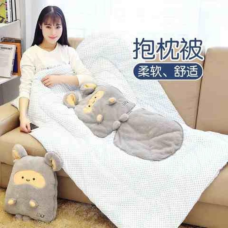 极速汽车抱枕车用靠枕车载腰靠车内抱枕被子两P用车内空调被珊瑚