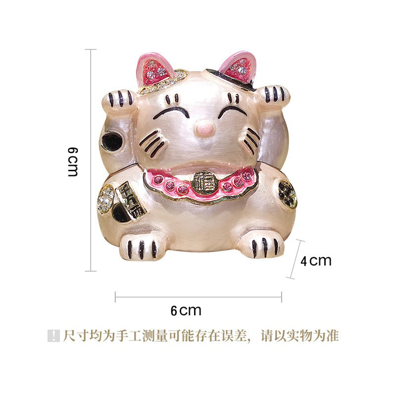 极速创意礼品生日猫饰品收纳盒家居办公室桌面摆件.珐瑯彩首饰