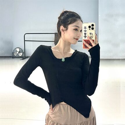 极速舞蹈练功g服套指长袖上衣形体训练服现代舞服装民族舞古典舞