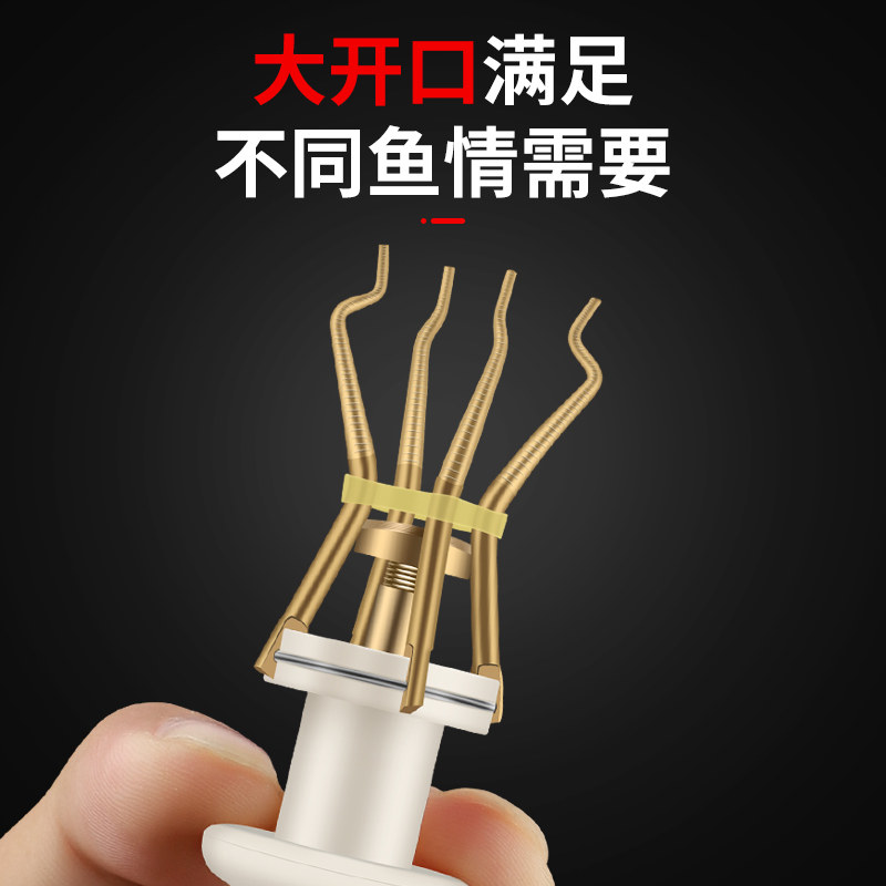 新品大物颗粒夹h子橡皮筋圈大号红虫夹绑青鱼鲩草钓鱼三颗粒上饵
