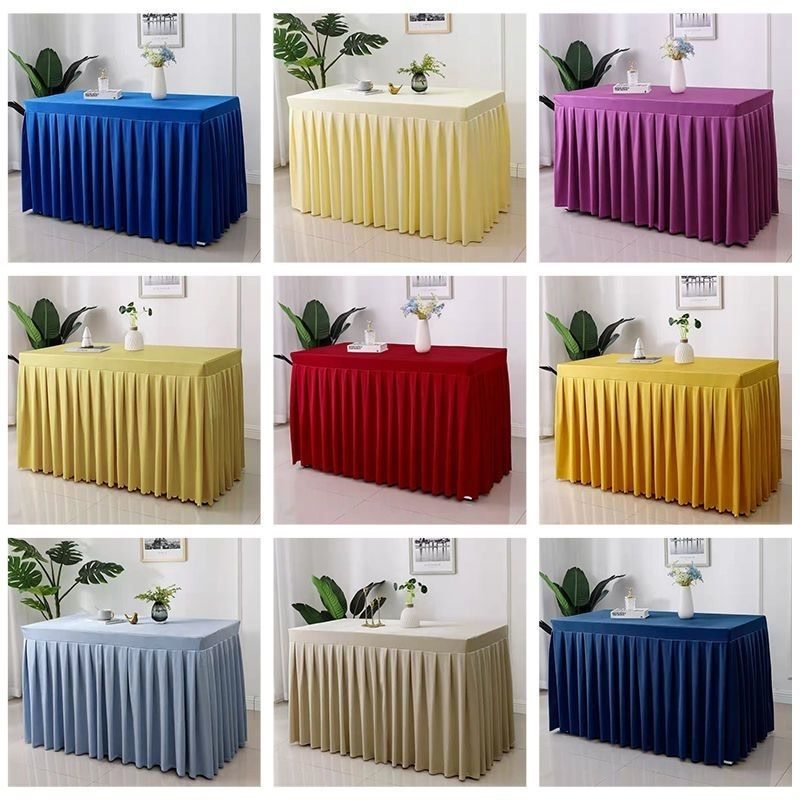 极速办公室商务长条桌罩桌布讲台老式会J议桌布会议室套罩桌裙长