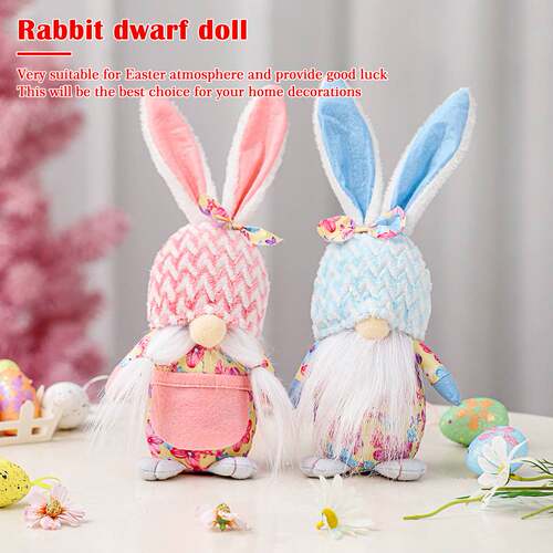 新品Easter Bunny Goblin Faceless Doll Spring Gnomes arf. Dol