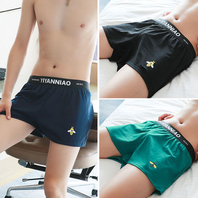 宽松大码男士内裤纯棉阿罗裤个性运动四角裤青年透气短裤睡裤潮流