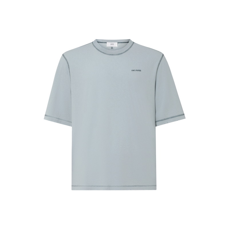 Ami Paris男女同款logo字母简约短袖圆领T恤上衣 四色AMIT5A20051
