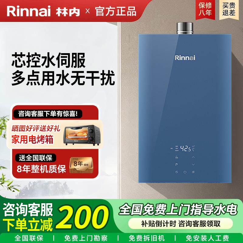 Rinnai/林内 RUS-16E65G-GL燃气热水器强排家用恒温水伺服16/20升