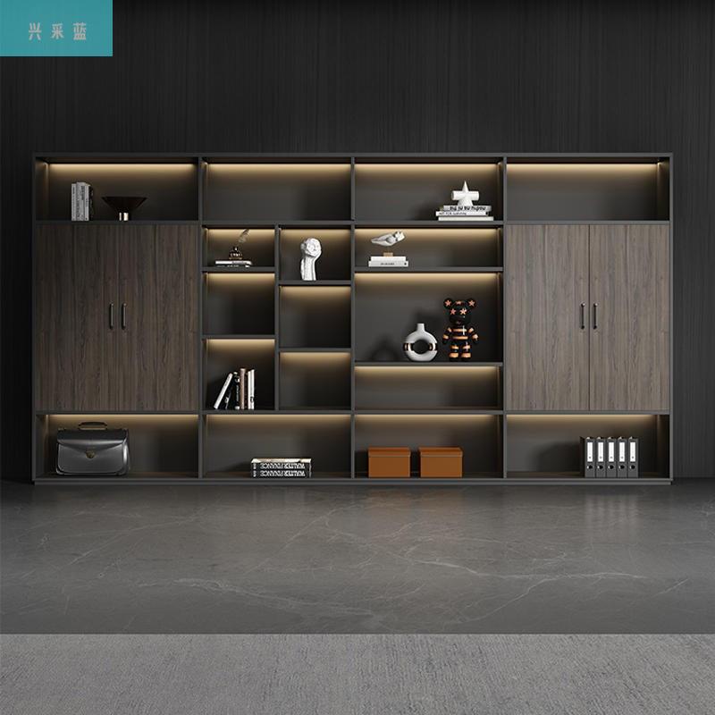 文件柜兴采蓝书柜老板办公室背景柜隔断柜木质档案柜收纳柜储物柜