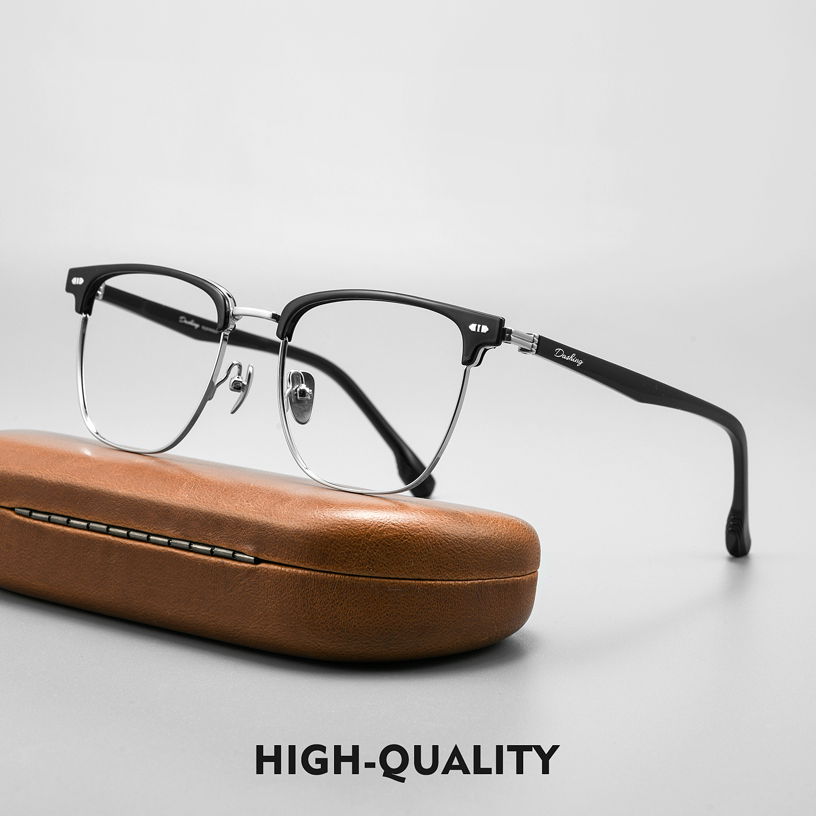 超轻防蓝光镜男女个性眉毛眼镜架高级感商务复古近视时尚大脸镜框