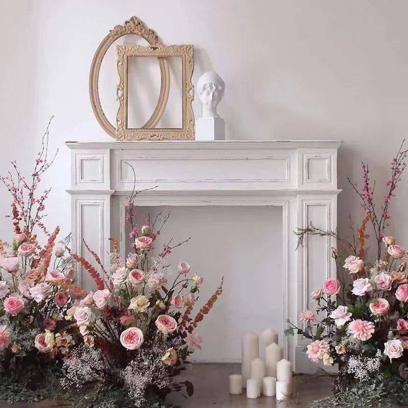 美式复古壁炉架简约做旧原木色装饰柜客厅玄关法式白色柜田园民宿,鲜花速递/花卉仿真/绿植园艺,其它园艺用品,淘宝优惠券,粉丝福利购,淘宝优惠卷