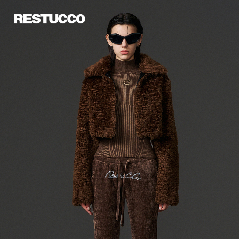 RESTUCCO美拉德毛绒短外套