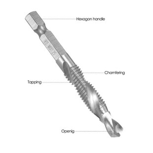 Metric M12 Drill HSS Thread Set Tap and Combinajtion 7Pcs