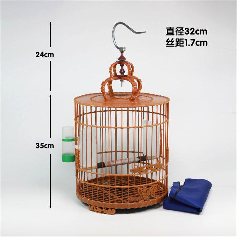 画眉笼塑钢鸟笼板顶o塑料玻璃钢洗澡笼画眉八哥鹩哥四喜鸟笼包邮