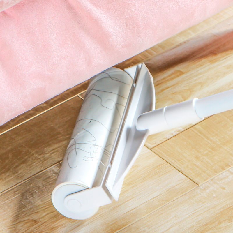 现货速发长杆粘毛器家用长t杆可撕式滚筒粘毛器可伸缩长柄沾毛器