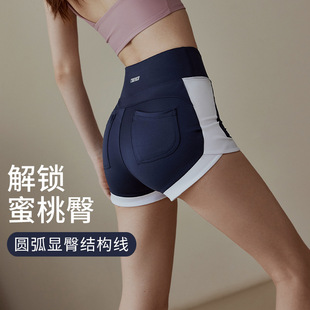 lulu同款高弹瑜伽裤女高腰紧身蜜桃臀运动短裤专业跑步健身三分裤