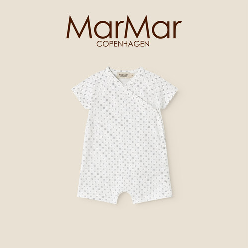 MarMar2026春夏新品宝宝开扣短袖短裤连体服婴儿连体哈衣爬爬服