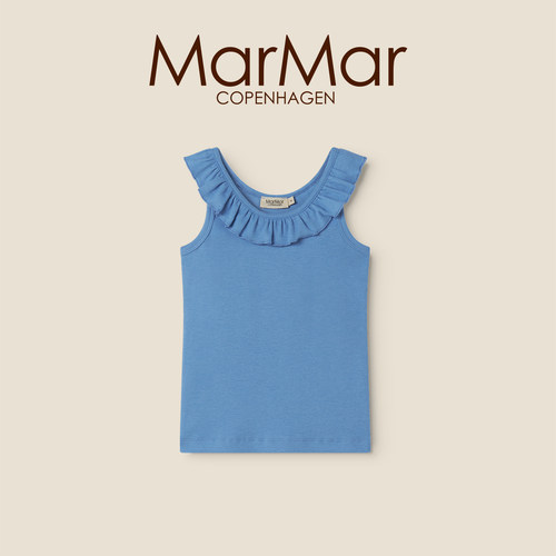 MarMar2026春夏新品儿童花边领背心针织莫代尔无袖内搭打底衫