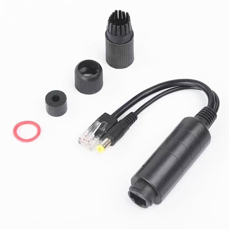 POE分离器48V转12V1-2A标准网路线 线电源一体供电接受端一线 线
