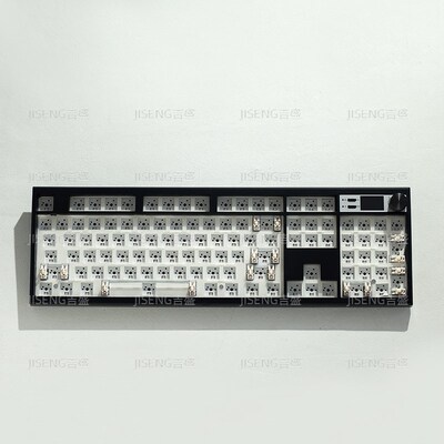 佐亚GMK104三模gasket客制化机械键盘套件热插拔RGB背光via改键