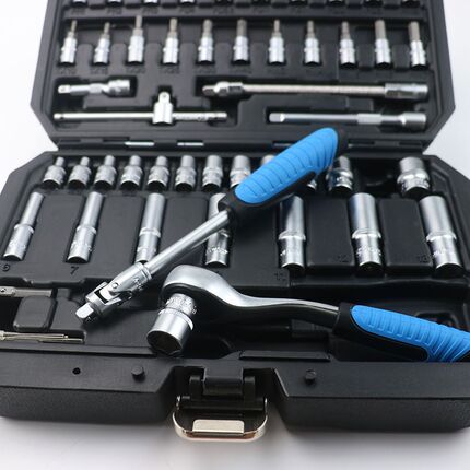 南豫53件1/4小飞工具组套棘轮扳手六角套筒旋具批头接杆组合套装