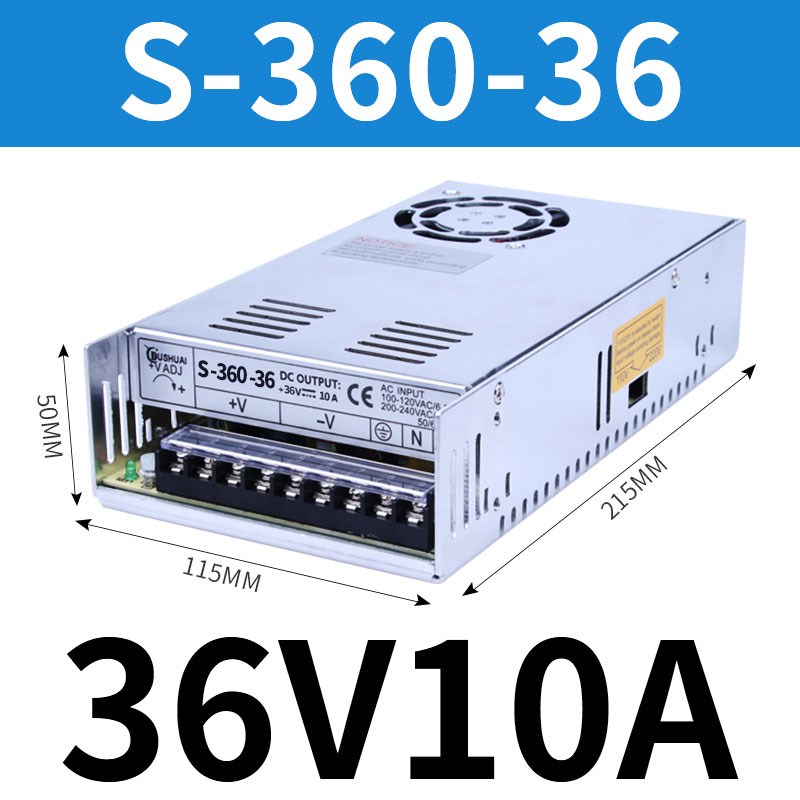 明纬S-350w360W开关电源盒220转5V12V24V36伏48V直流变压器20A30A