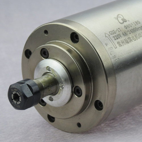 前程主轴电机动力头 1.5KW/2.2KW高速马达电主轴 水冷雕刻机配件