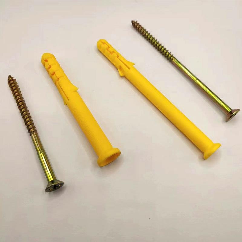 小黄鱼尼龙塑料蓬胀管加长膨胀螺丝胶塞螺栓涨塞自攻螺丝M6M8M10