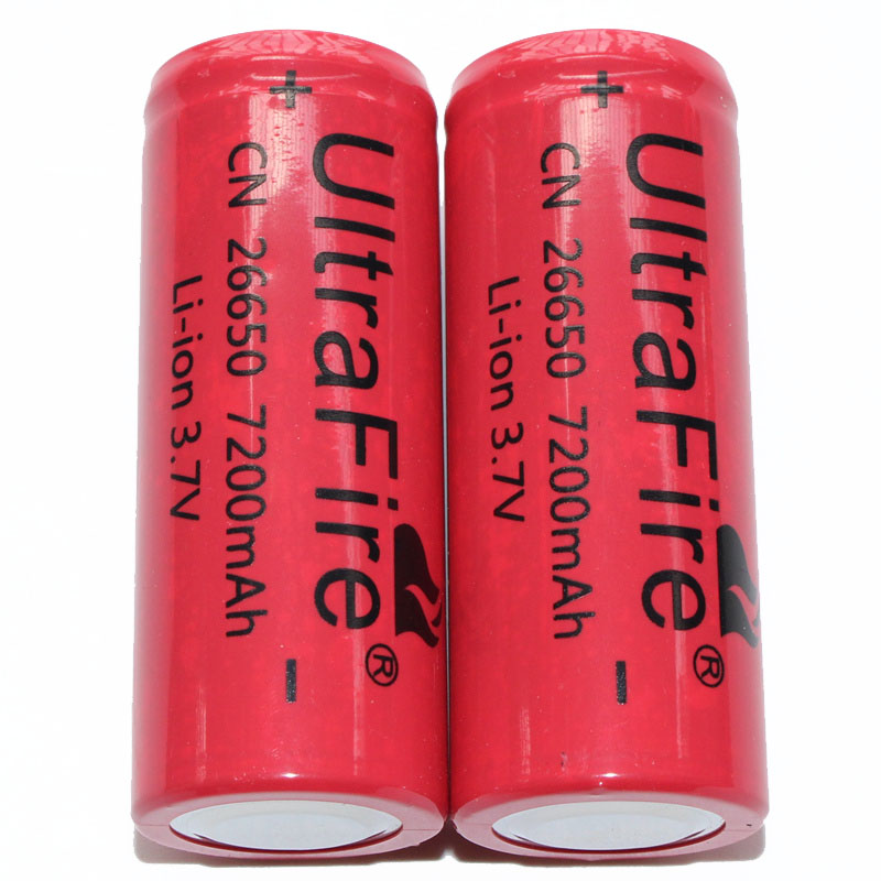 原装神火26650锂电池进口7200mAh大容量3.7v强光手电筒充电器充电